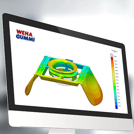 CAD-Beispieldarstellung zur Konstruktion eines Silikonformteils